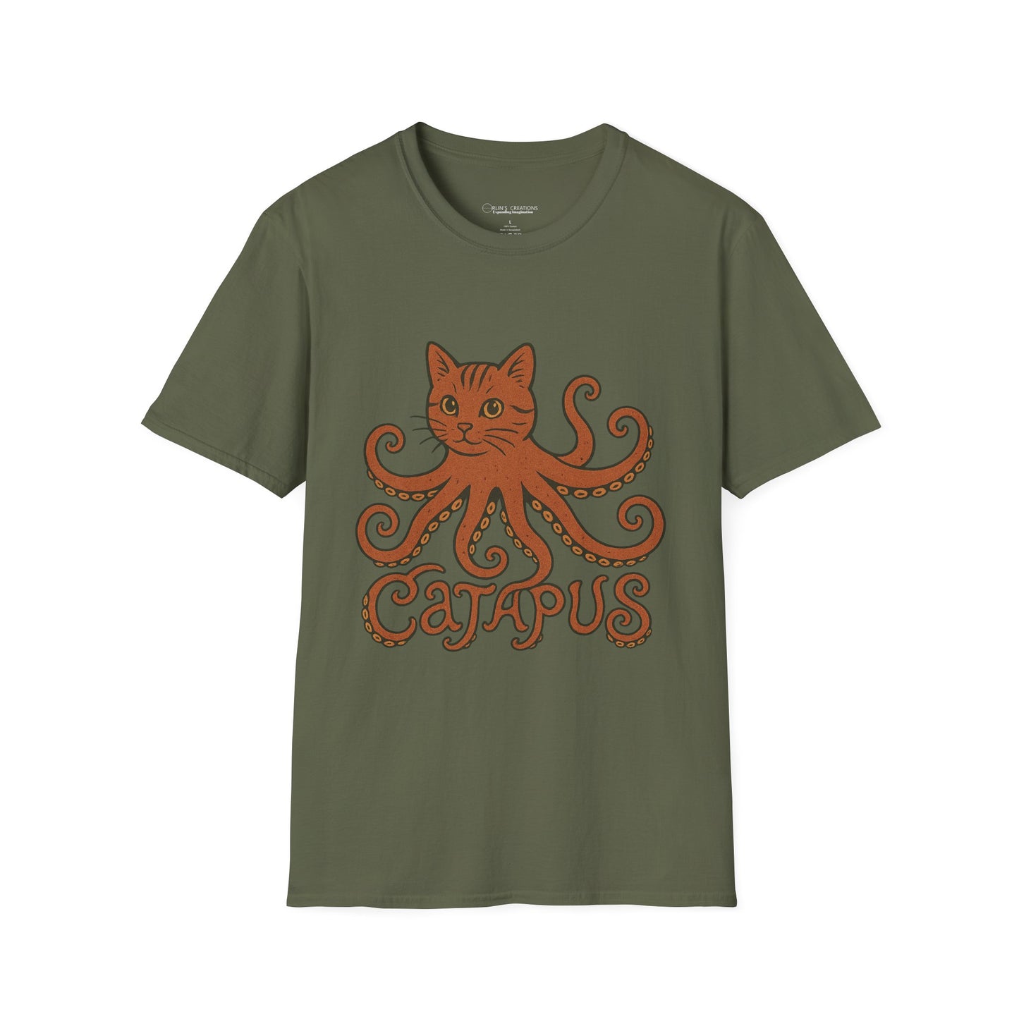 Catapus T-Shirt — Cat Head with Octopus Body Graphic