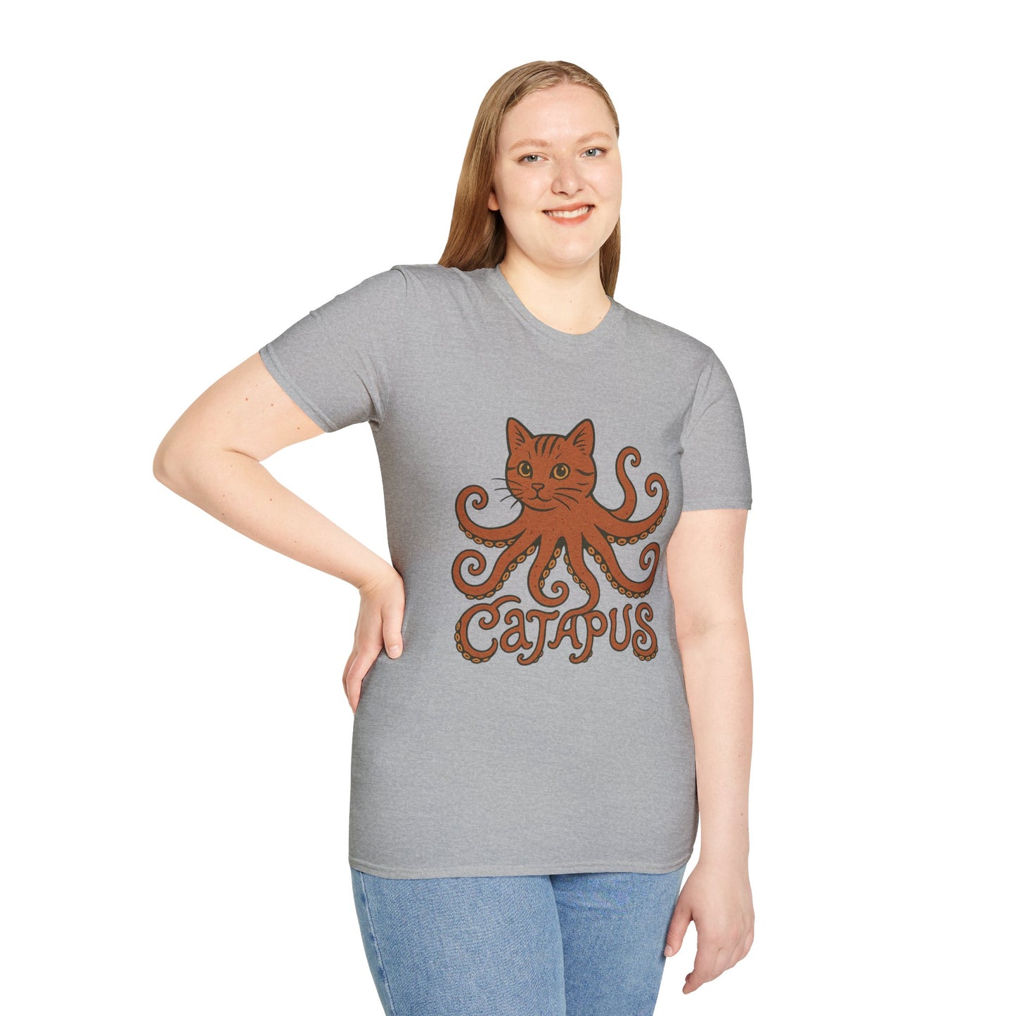 Catapus T-Shirt — Cat Head with Octopus Body Graphic