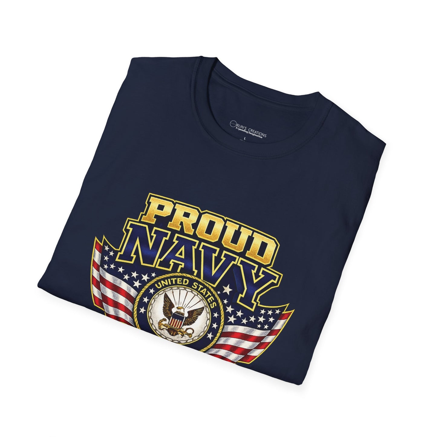 Proud Navy Sister T-Shirt — Navy Blue with U.S. Navy Emblem