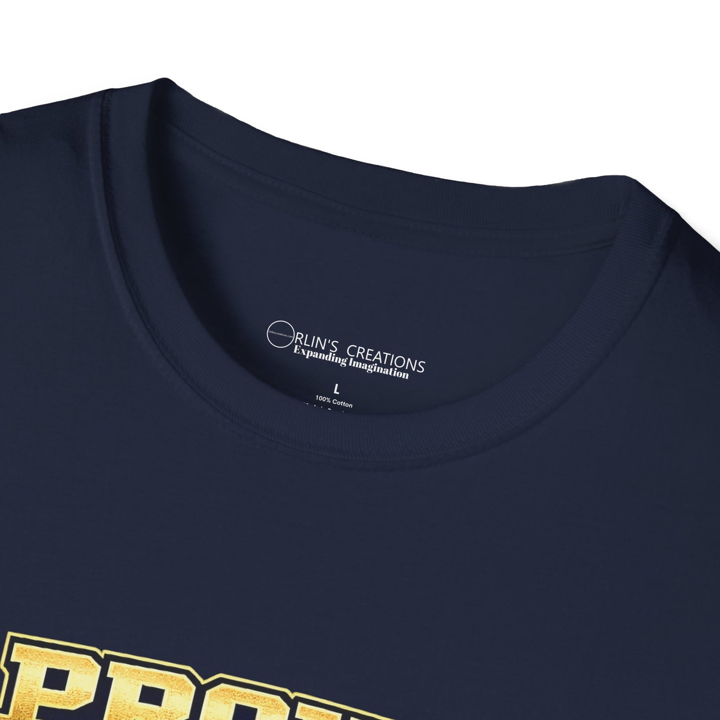 Proud Navy Grandpa T-Shirt — Navy Blue with U.S. Navy Emblem