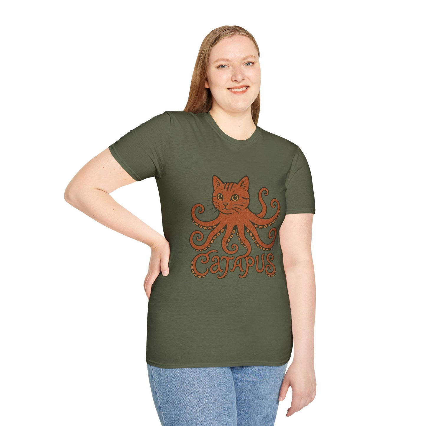 Catapus T-Shirt — Cat Head with Octopus Body Graphic