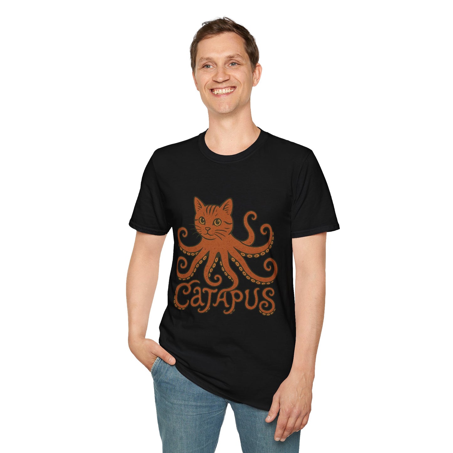 Catapus T-Shirt — Cat Head with Octopus Body Graphic