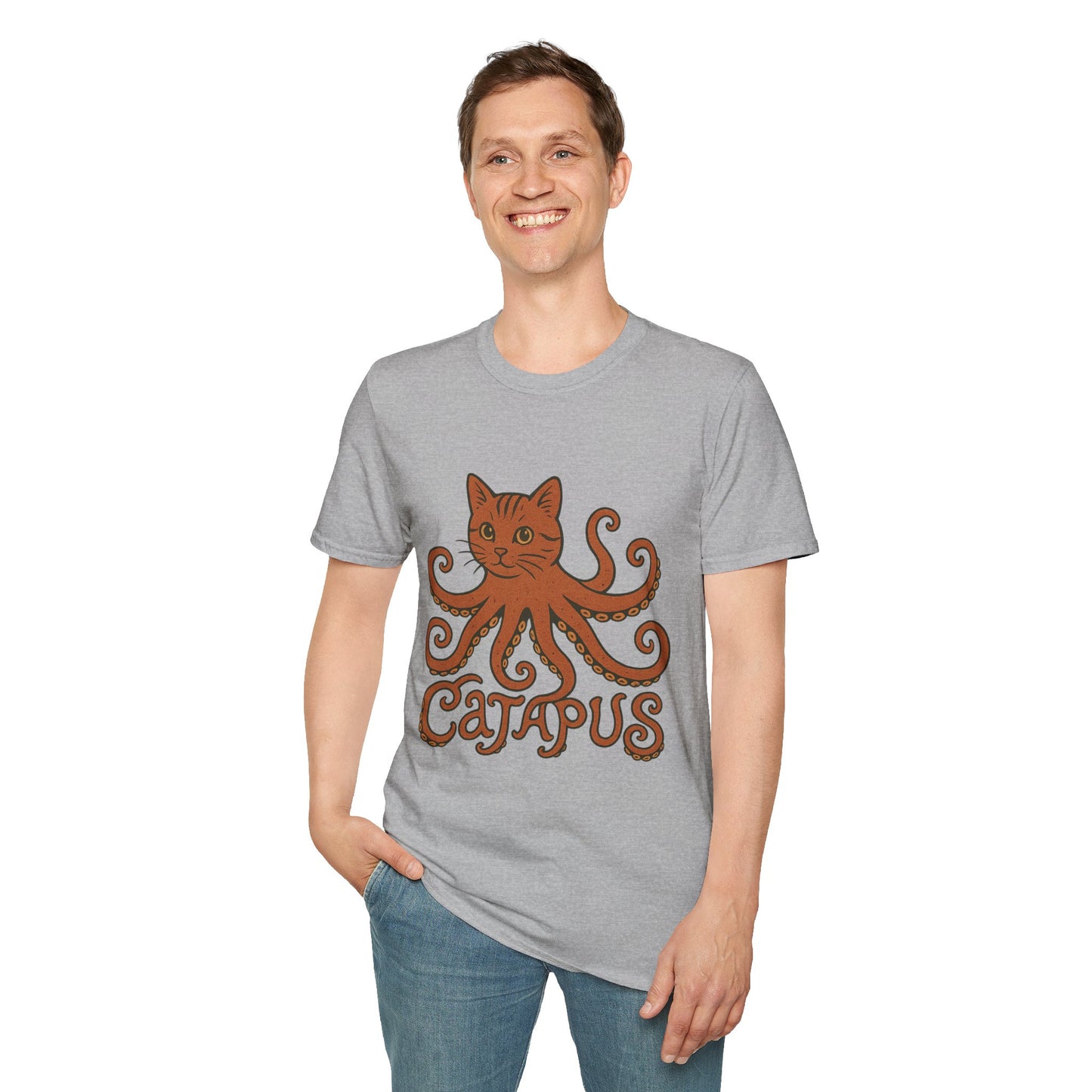 Catapus T-Shirt — Cat Head with Octopus Body Graphic