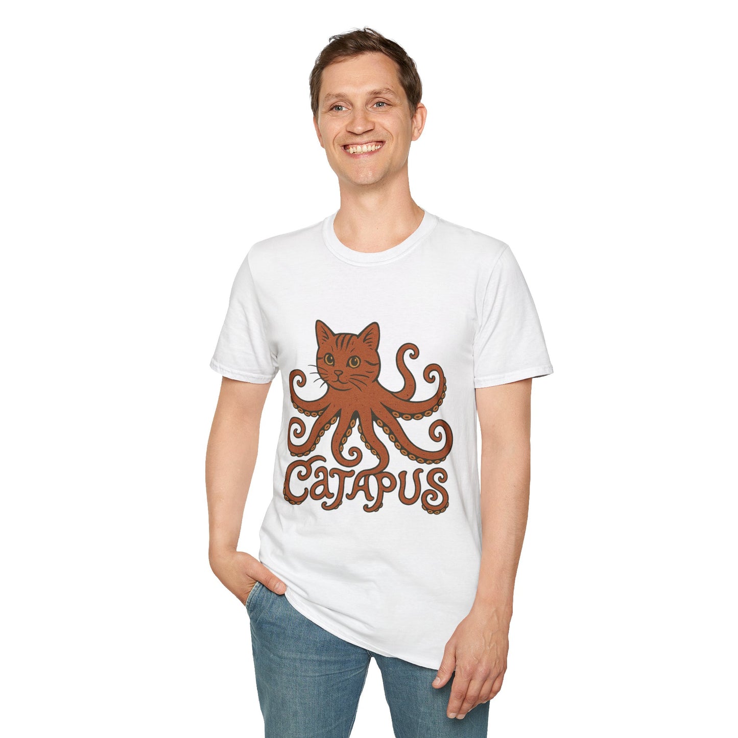 Catapus T-Shirt — Cat Head with Octopus Body Graphic