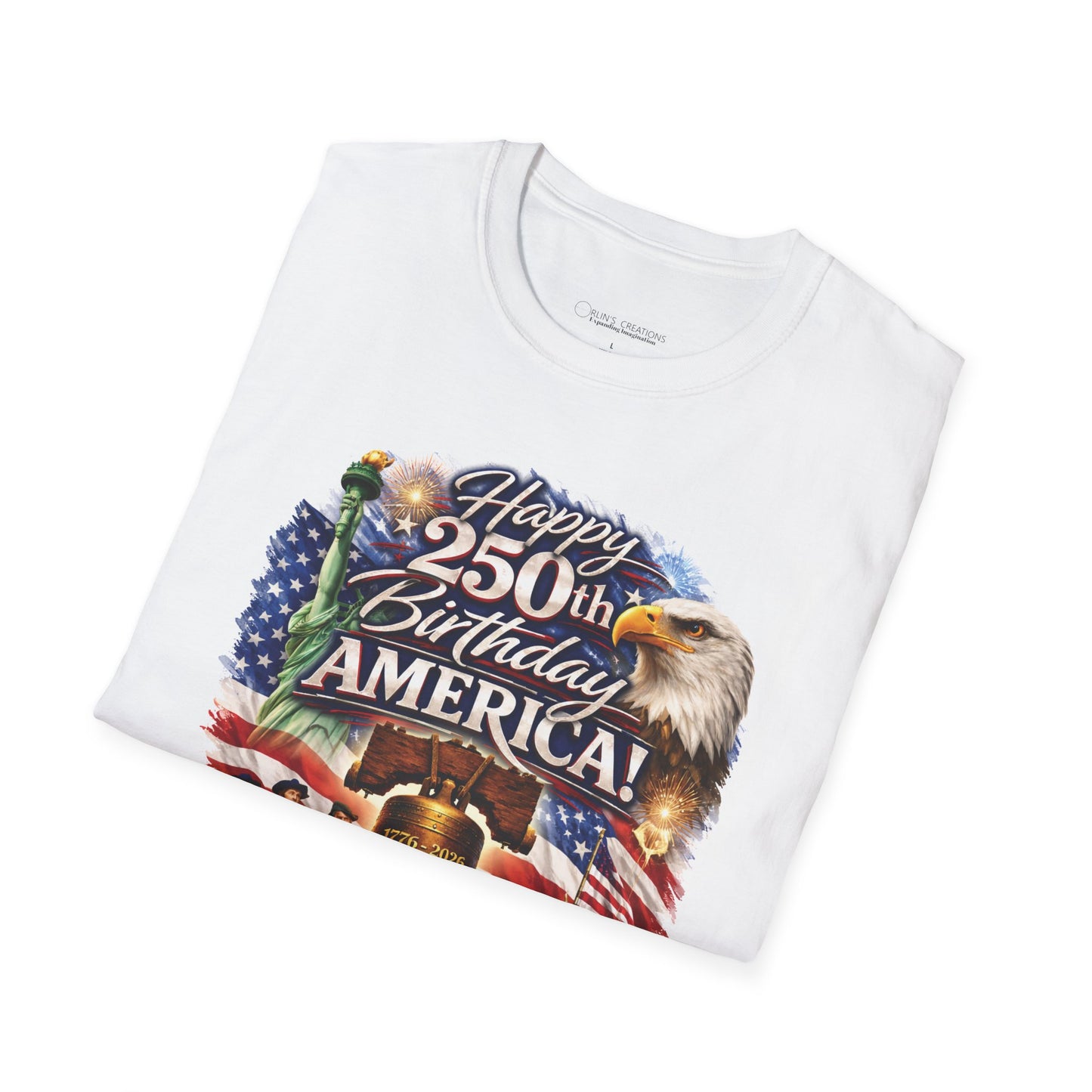 250th Birthday America T-Shirt — Patriotic Liberty Bell Eagle Tee